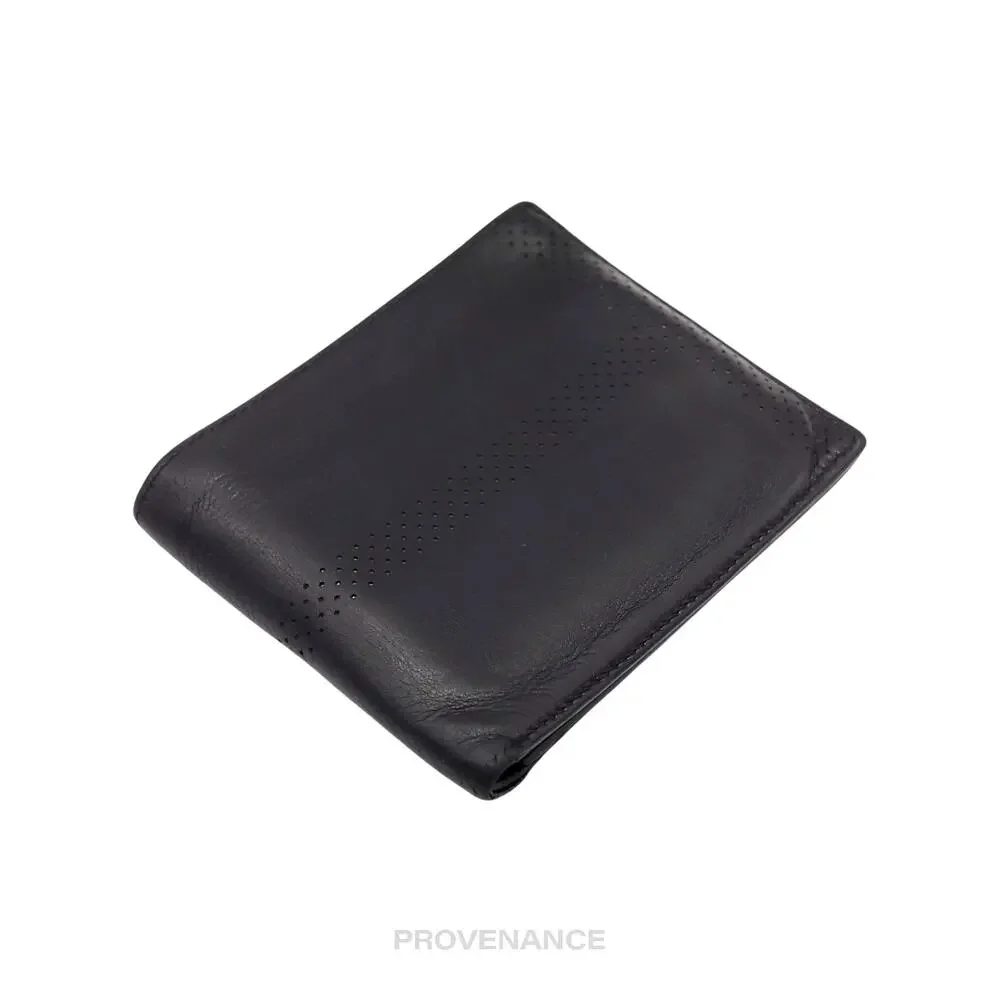 🔴 Hermès 8CC Bifold Wallet - Black Perforated H